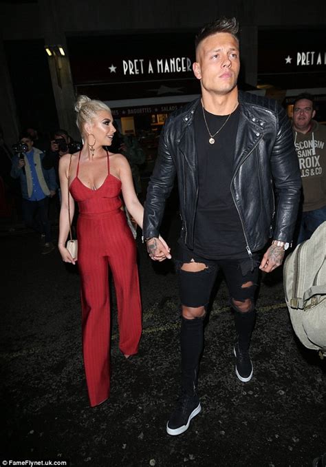 Olivia Buckland Goes Braless In Plunging Scarlet Jumpsuit Daily Mail Online