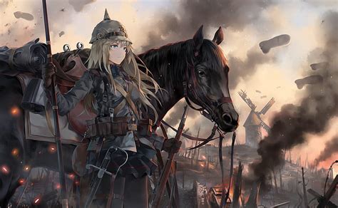 Fondo De Pantalla De The Great War Anime Chicas Anime Battlefield