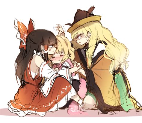 Hakurei Reimu Kirisame Marisa And Matara Okina Touhou And More Drawn By Piyokichi Danbooru