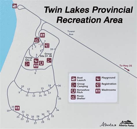 Twin Lakes Alberta Map Of Campground