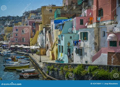 Colorful Houses Of Procida Italy Editorial Photo Image Of Destination