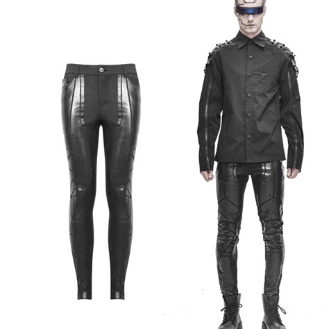 Skinny Cyber Goth Jeans Mit Lack Print Boudoir Noir