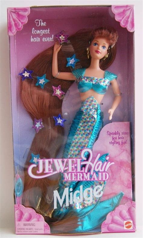 Jewel Hair Mermaid Barbie Midge Meerjungfrau 1995 Mermaid Barbie