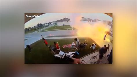 Video Of The Day Doorbell Camera Captures Driveway Fireworks Accident