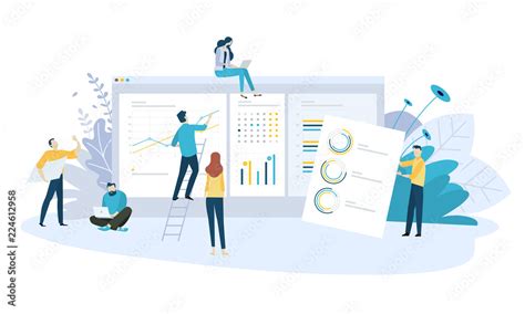 Vector Illustration Concept Of Business Strategy And Planning Creative