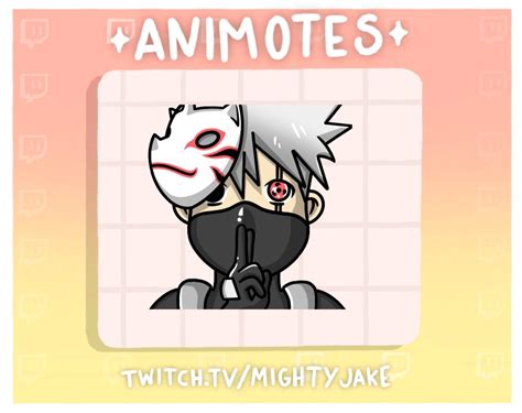 Twitch Emote Kakashi Streamer Emoji Naruto Etsy