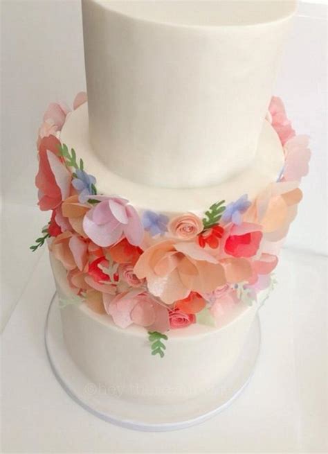 Wafer Paper Flowers Cake By Stevi Auble Cakesdecor