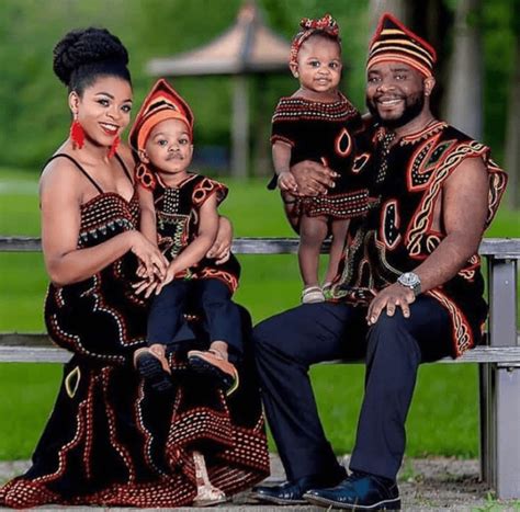 Clipkulture Couple And Kids In Cameroon Toghu Traditional Wear