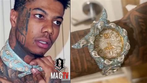 Blueface Ices Out Bandana Watch To Match His Collar ⌚️ Youtube