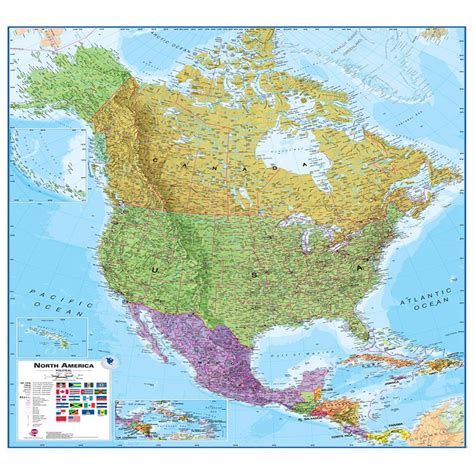 Waypoint Geographic North America 17 Wall Map Wphd