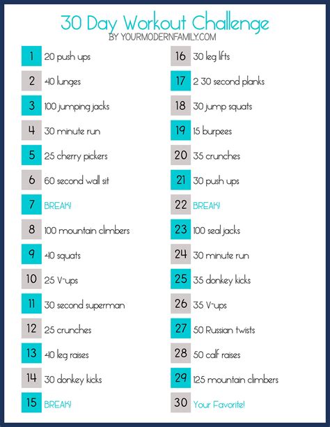 30 Day Workout Challenge Ymf Fittest Weigh To Go ️ 30 Day
