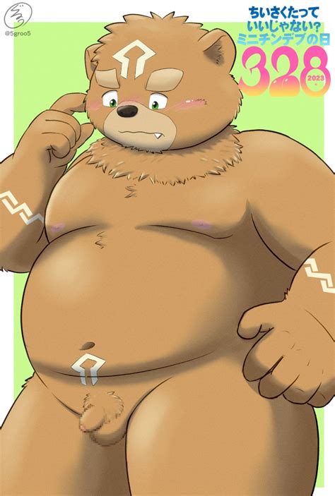 Rule 34 2023 5groo5 Anthro Bear Belly Big Belly Blush Brown Body