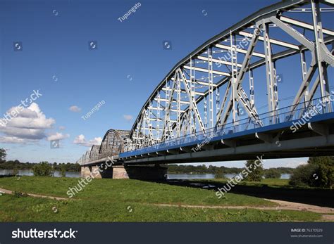 Poland Grudziadz Famous Truss Bridge Over Stock Photo 76370929