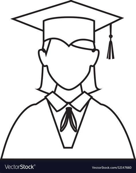 Student Graduation Uniform Icon Royalty Free Vector Image