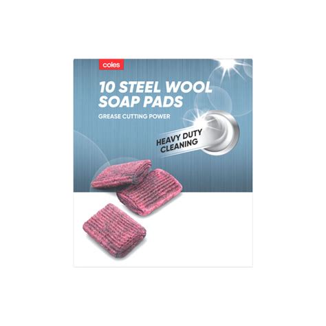 Buy Coles Steel Wool Soap Pads 10 Pack Coles