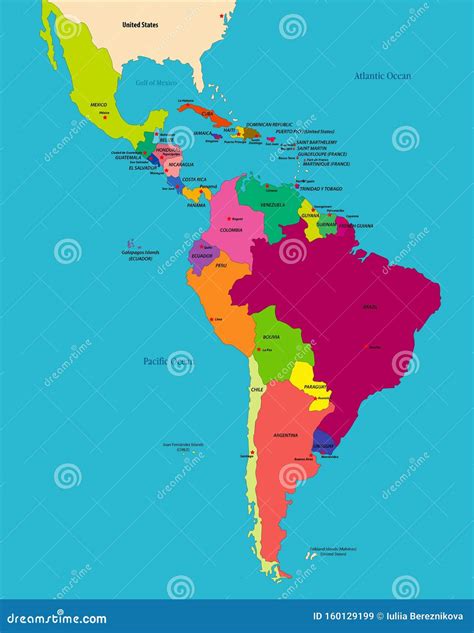 Political Map Of Latin America With Capitals Map Of World The Best