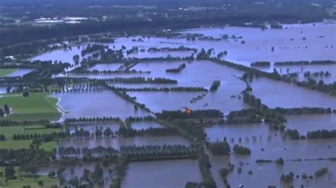 Aerial View Shows Scale Of Flooding In New South Wales Video