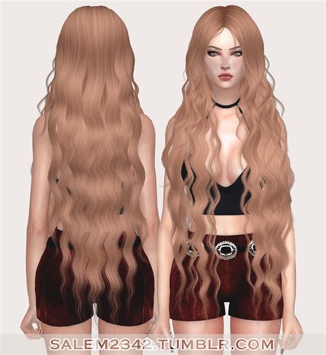 Salem2342 Newsea`s Siren Forest Hair Retextured Sims 4 Hairs