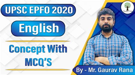 Upsc Epfo Revision Batch English Part Concept With Mcq S