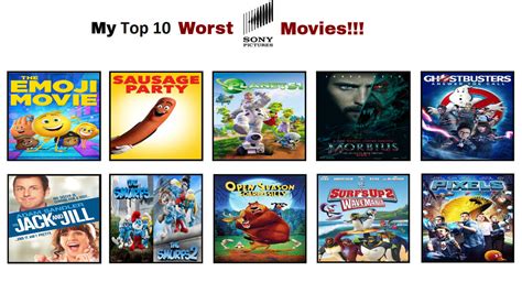 My Top 10 Worst Sony Pictures Movies By Jacobstout On Deviantart