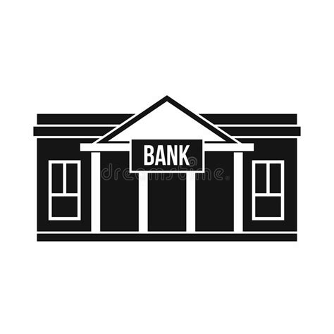 Bank Building Icon Simple Style Stock Illustration Illustration Of