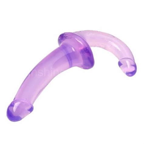 Jelly Double Ended Strap Dildo Strapless On Anal G Spot Women Lesbian Sex Toy US EBay