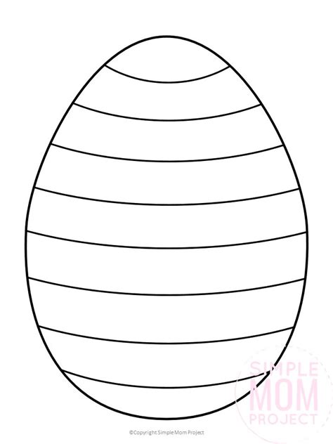 We have created 4 free easter egg templates that come in 2 different sizes. Free Printable Easter Egg Templates and Coloring Sheets - Simple Mom Project in 2020 | Easter ...