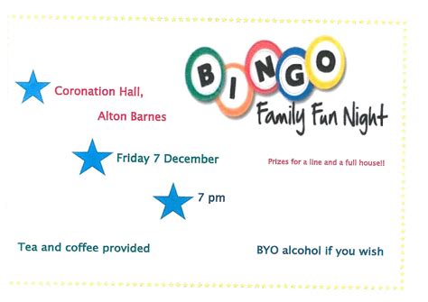 Bingo 7th December 2018 Woodborough Primary School