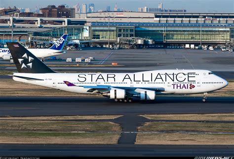 Boeing 747 4d7 Star Alliance Thai Airways International Aviation