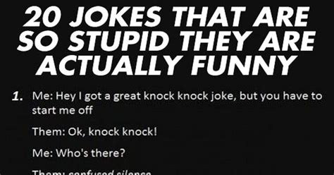 20 Jokes That Are So Stupid They Will Make You Laugh Stupid Jokes
