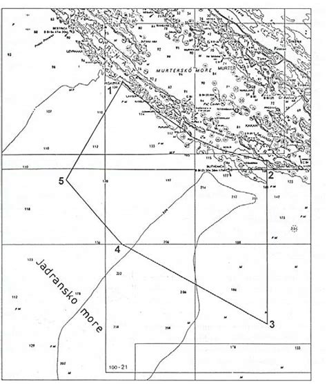 Researched Area Marine Chart 300 32 Sl 1 Istraživano Područje