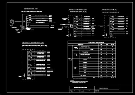 Planos De Diagrama Unifilar Instalacion Electrica En Dwg Autocad