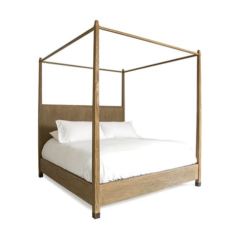 Paltrow Wooden Canopy Queen Beach Bed Liv Design Collective