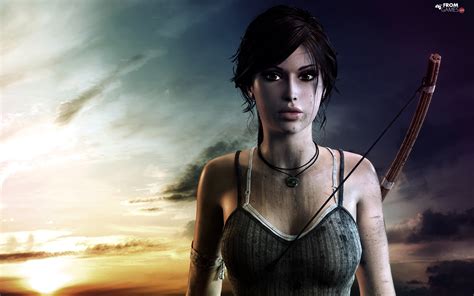 Tomb Raider, Bow, warrior, Lara Croft - From games wallpapers: 1920x1200
