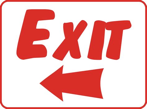 Exit Sign Clip Art Clipart Best