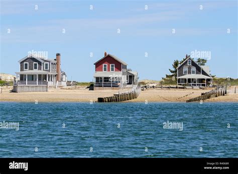 Sandy Neck Colony Cottages Cape Cod Massachusetts Usa Stock Photo