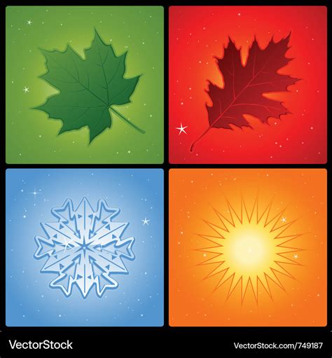 Four Seasons Background Royalty Free Vector Image