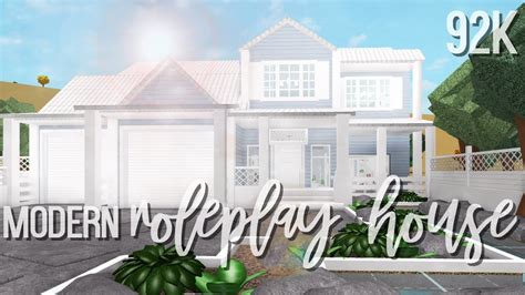 Roblox Bloxburg White Family Mansion - Free Robux Games ... Bloxburg ii one story aesthetic house speedbuild no gamepasses.