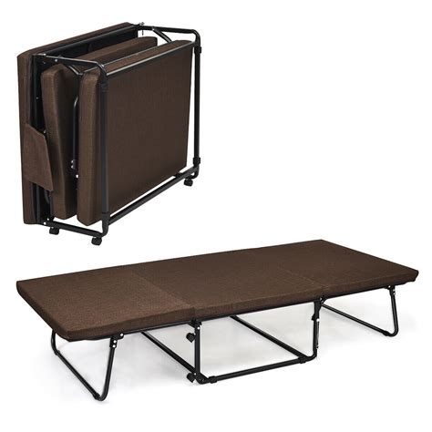 Costway Folding Sleeper Bed Ottoman Lounge Chair W6 Position