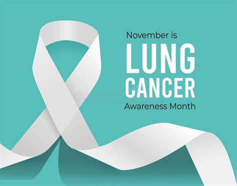 November Is Lung Cancer Awareness Month Vector Illustration Stock