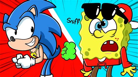 Sonic Sings A Song Vs Spongebob Youtube