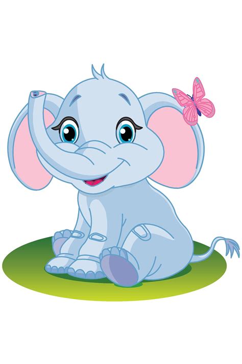 Elephant Accent Panels | Baby elephant cartoon, Cute baby elephant, Elephant clip art