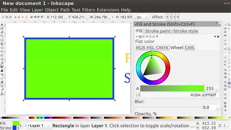 Inkscape Changing Fill And Stroke Colour Youtube