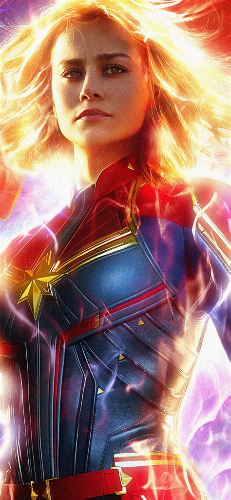 1242x2688 Captain Marvel 2019 Official Poster Iphone Xs Max Wallpaper