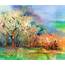 Abstract Colorful Landscape Oil Painting Stock Illustration  Download