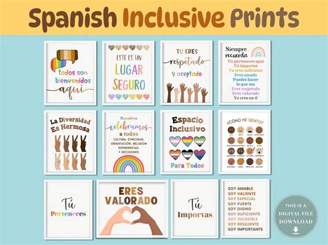 Spanish Classroom Posters Bundle Decor Class Signs Teacher Etsy