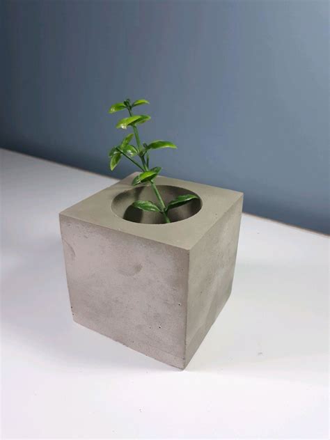 molde de silicone para vaso de concreto cubo m ref 550 no elo7 silimix moldes de silicone