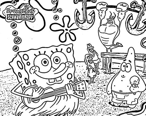 Gambar Free Printable Spongebob Squarepants Coloring Pages Kids Gambar