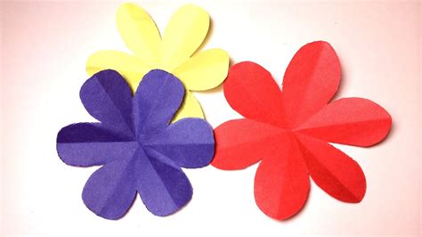 How To Cut A Perfect 6 Petal Flower Diy Paper Craft Youtube