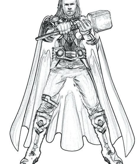Thor Printable Coloring Pages at GetDrawings | Free download